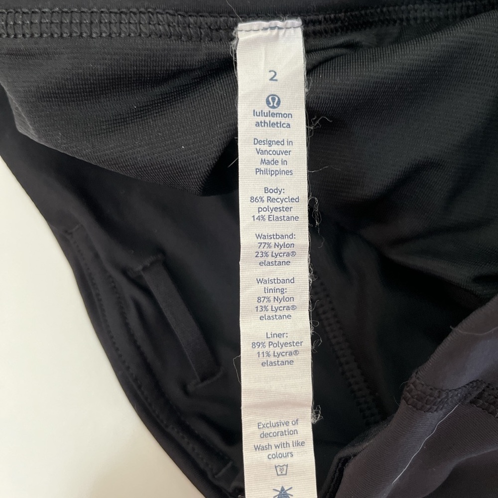 speed up lululemon shorts size 2 - Picture 3 of 4